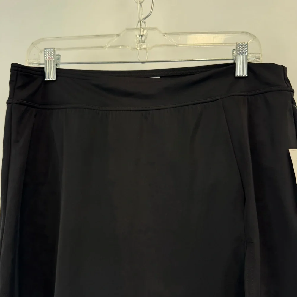 Lands End Black Tummy Control Swim  Skirt‎ Women's Size M NWT